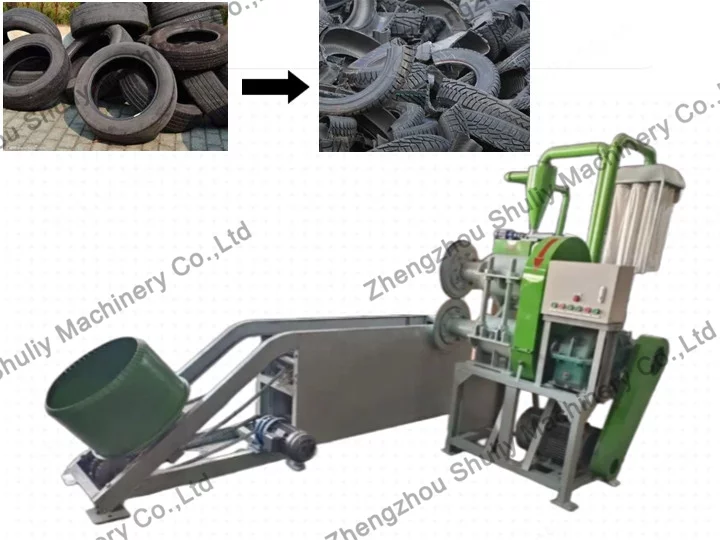 Machine de coupe de pneus à double face à glissière