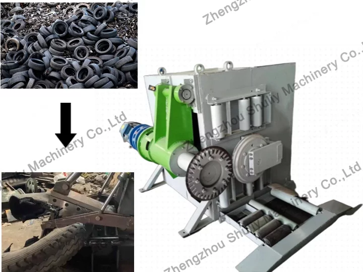 Machine de découpe de moitié de pneu