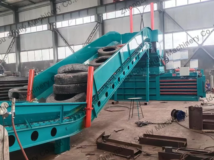 Enrouleur de pneus horizontal