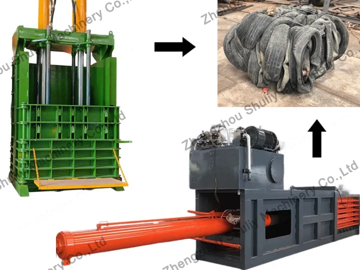 Machine de compactage de pneus hydraulique