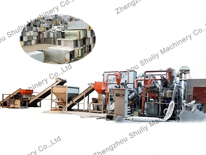 Waste refrigerator recycling plant