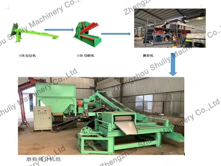 Línea de reciclaje de neumáticos de desecho 3