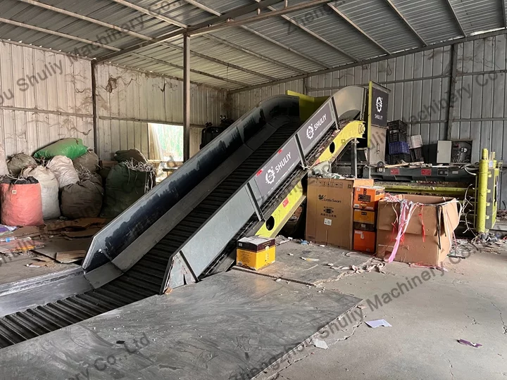 PLC control horizontal baler machine waste paper