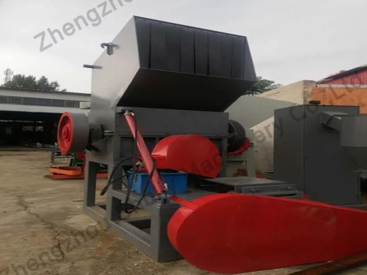 Plastic film crushing and washing production line