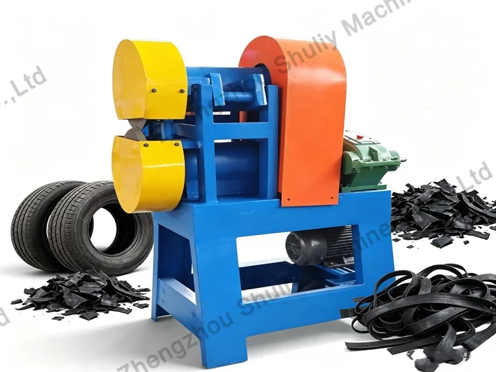 Tire strip cutting machine